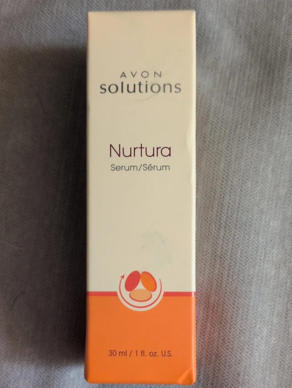 Avon Nurtura Serum – Cream and Orange Packaging